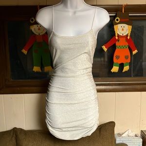 Mini silver Party dress with some sparkle!